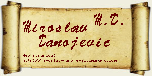 Miroslav Danojević vizit kartica